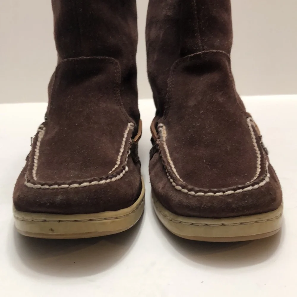 Sperry Topslider Brown Leather Pull-on Winter Boots size 6M